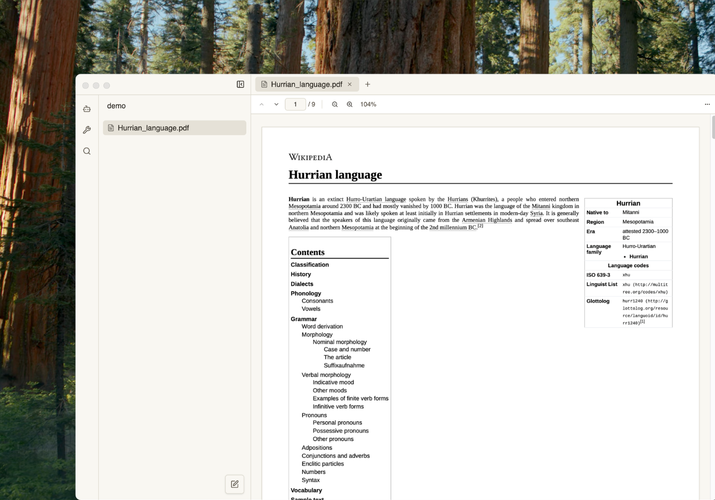 File formats demo
